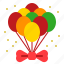 balloon, bow, bow tie, merry, xmas 