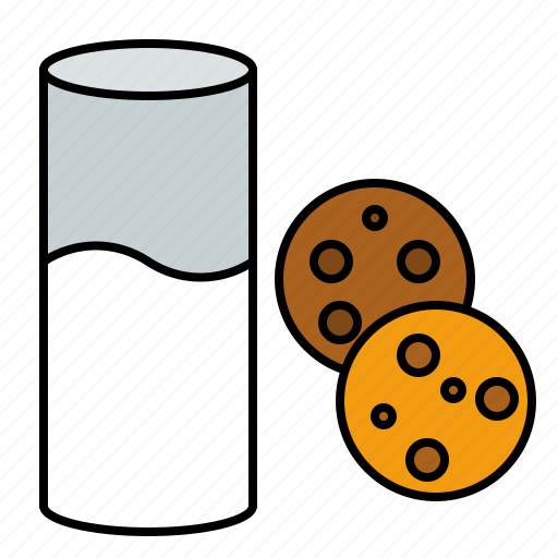 Christmas, cookies, food, milk, snack icon - Download on Iconfinder