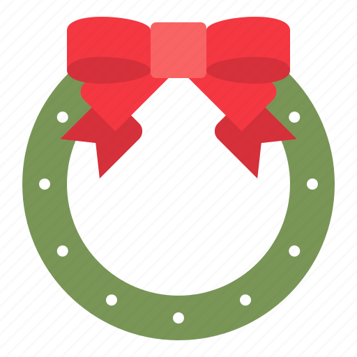 Christmas, ornament, ribbon, wreath, xmas icon - Download on Iconfinder