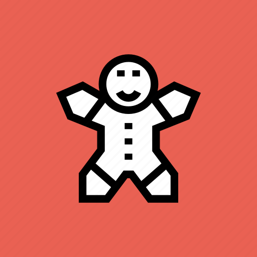 Christmas, cookie, gingerbread, man, new year, bake, hygge icon - Download on Iconfinder