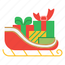 sleigh, gifts, presents, christmas, xmas
