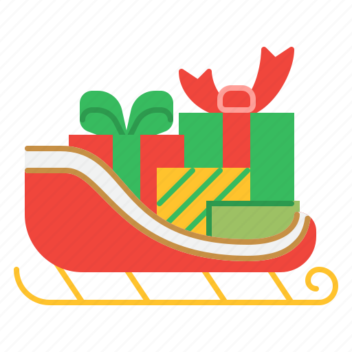 Sleigh, gifts, presents, christmas, xmas icon - Download on Iconfinder