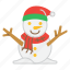 snowman, hat, scarf, christmas, xmas, merry 