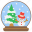 snowball, snow, globe, snowman, christmas, xmas, decoration 