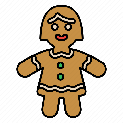 Gingerbread, girl, women, christmas, xmas icon - Download on Iconfinder