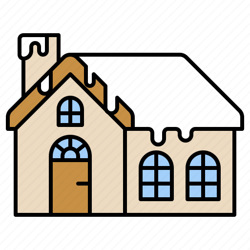 Home, house, snow, winter, chimney, smokestack icon - Download on Iconfinder
