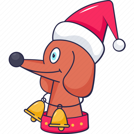 Dog, christmas, hat cap, bells icon - Download on Iconfinder