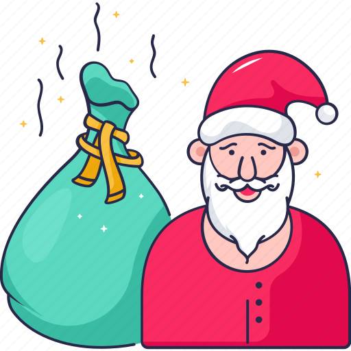 Santa, christmas, hat cap, gift bag icon - Download on Iconfinder