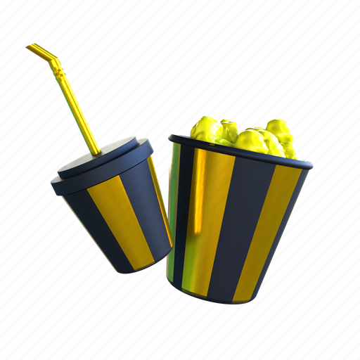 Popcorn, film, snack, movie, cinema, theater 3D illustration - Download on Iconfinder