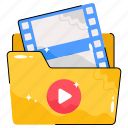 folder, multimedia, file, video