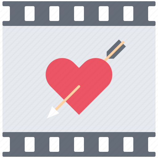 Arrow, cinema, film, filming, heart, melodrama, movie icon - Download on Iconfinder
