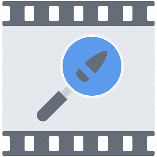 Cinema, detective, film, filming, magnifier, movie icon - Download on Iconfinder