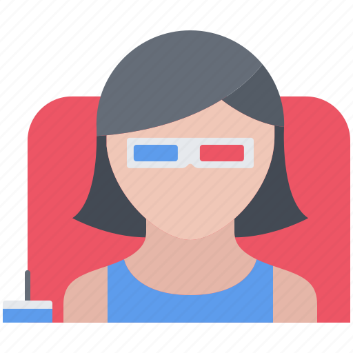 Cinema, film, filming, glasses, movie, viewer icon - Download on Iconfinder