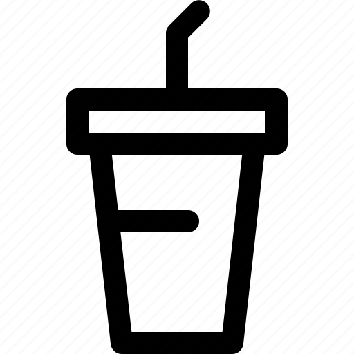 Cup, drink, ice, soda, straw icon - Download on Iconfinder