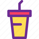 cup, drink, ice, soda, straw