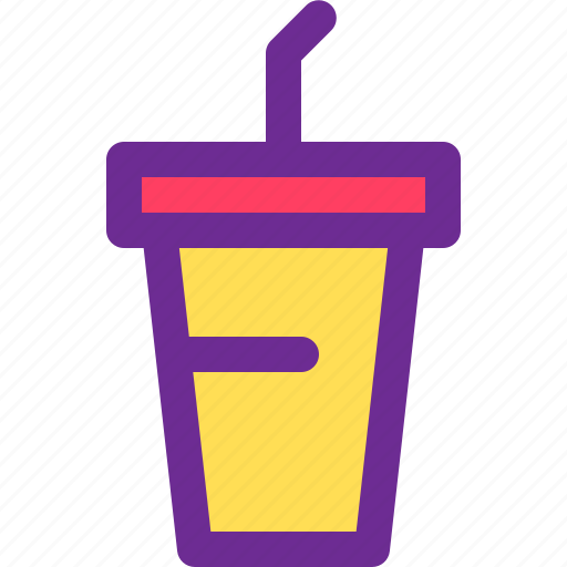Cup, drink, ice, soda, straw icon - Download on Iconfinder