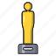 success, trophy, cinema, achievement, award 