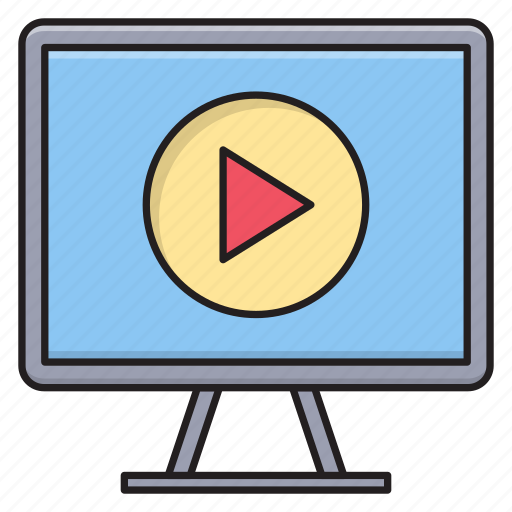 Lcd, video, play, movie, screen icon - Download on Iconfinder