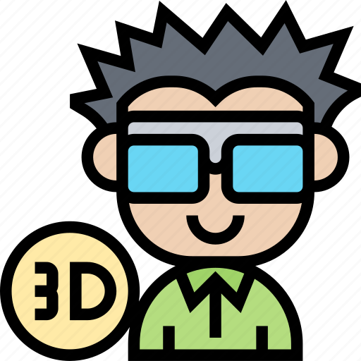 3d, glasses, gadget, watching, movies icon - Download on Iconfinder