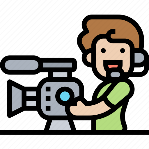 Cinematographer, camera, operator, recording, filming icon - Download on Iconfinder