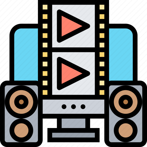 Loudspeaker, device, player, stereo, movie icon - Download on Iconfinder