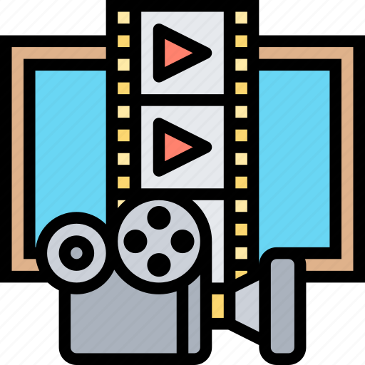 Camera, projector, reel, movie, cinematography icon - Download on Iconfinder