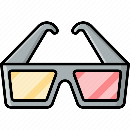 3d glasses, movie, entertainment icon - Download on Iconfinder