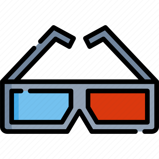 Glasses, movie, video, play, entertainment, multimedia, film icon - Download on Iconfinder