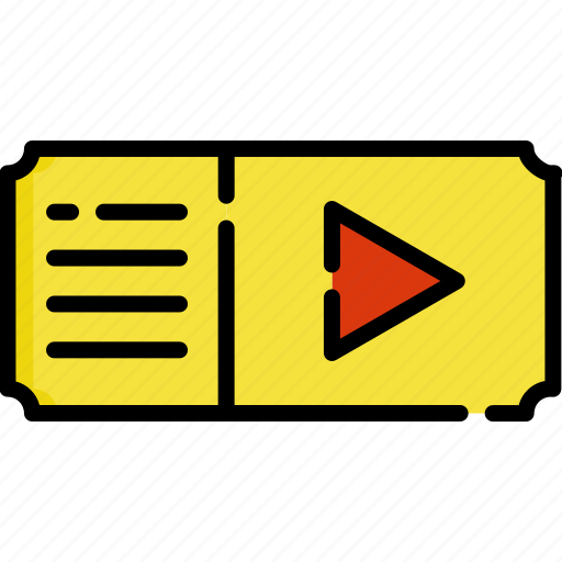 Ticket, movie, video, play, entertainment, multimedia icon - Download on Iconfinder