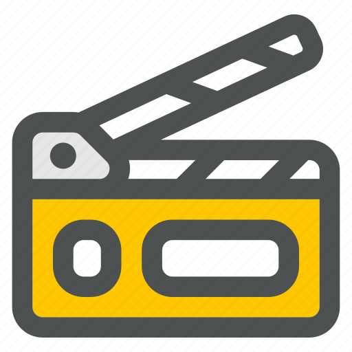Clapperboard, film, movie, cinema, video, camera, filming icon - Download on Iconfinder