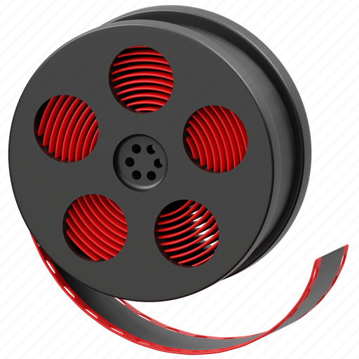 Film, roll, cinema, movie, film roll, entertainment, directory 3D illustration - Download on Iconfinder