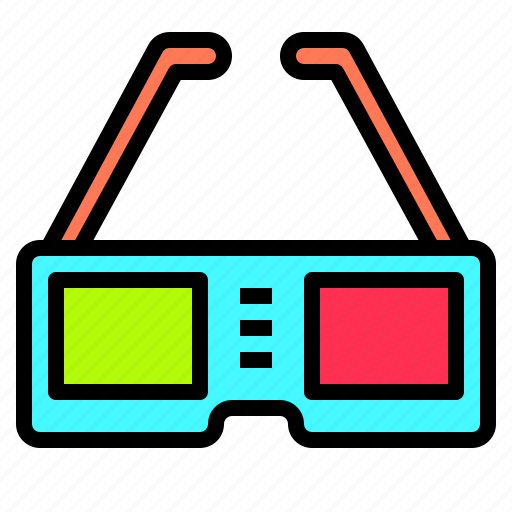 Audience, cinema, film, glasses, movie, theater, watching icon - Download on Iconfinder