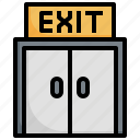 exit, door, logout, out