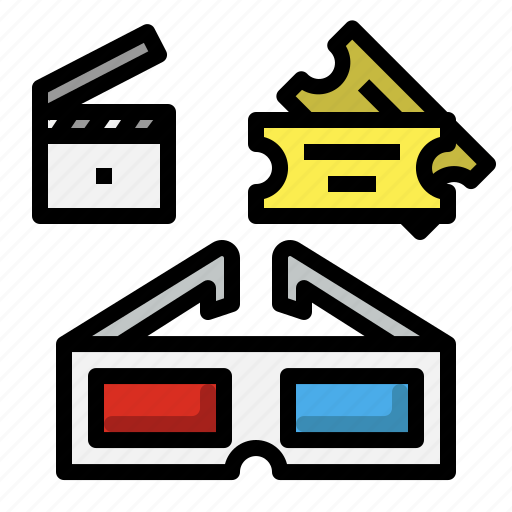 3d, movie, glasses, ticket, film, cinema icon - Download on Iconfinder