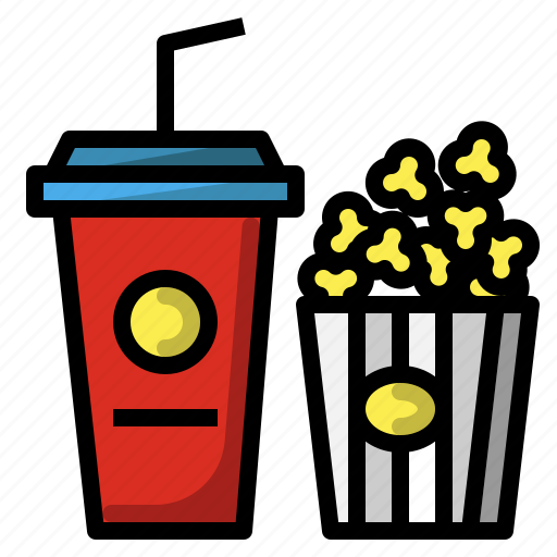 Corn, cola, popcorn, snack, cinema, movie icon - Download on Iconfinder
