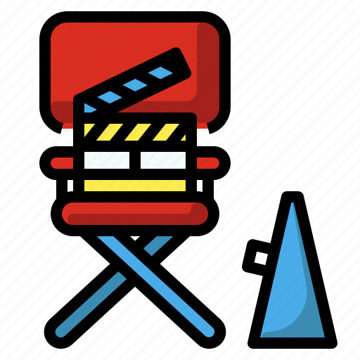 Director, chair, seat, movie, film icon - Download on Iconfinder