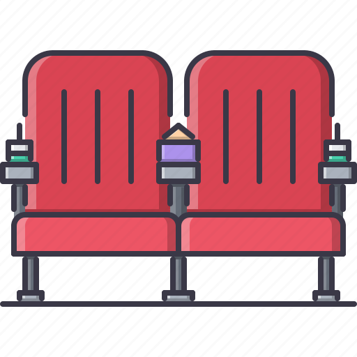 Cinema, film, filming, movie, popcorn, seat, soda icon - Download on Iconfinder