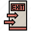 arrow, exit, logout, multimedia, option, signal, signaling 