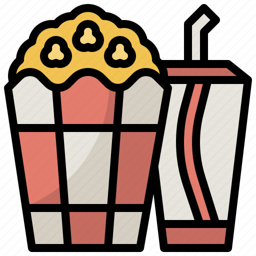 Cinema, drink, entertainment, fast, food, popcorn, snack icon - Download on Iconfinder