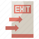 arrow, exit, logout, multimedia, option, signal, signaling
