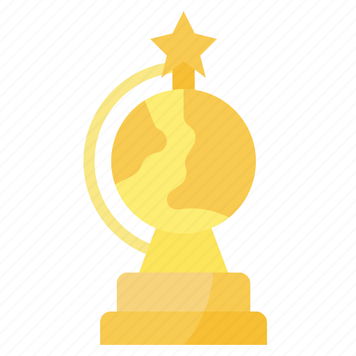 Champion, cinema, competition, globe, golden, sports, trophy icon - Download on Iconfinder