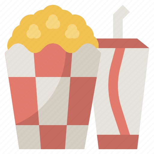 Cinema, drink, entertainment, fast, food, popcorn, snack icon - Download on Iconfinder