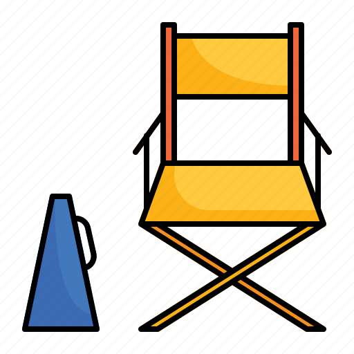 Chair, cinema, director, film, furniture, interior, movie icon - Download on Iconfinder