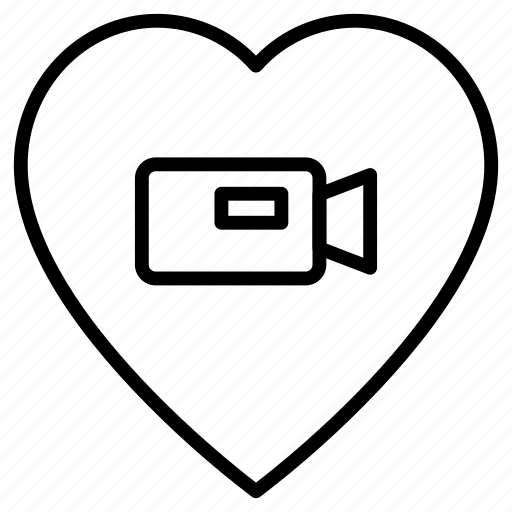 Video, heart, camera, film icon - Download on Iconfinder