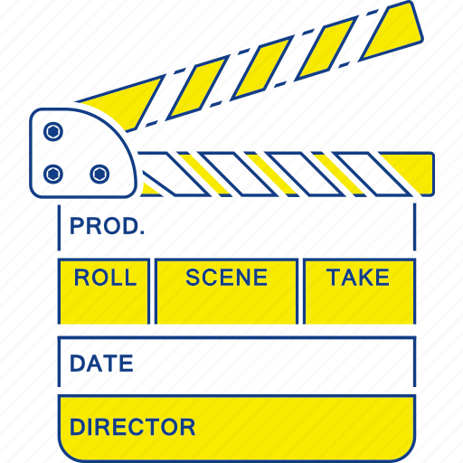 Black, camera, clapper, clapperboard, industry, movie, thin icon - Download on Iconfinder