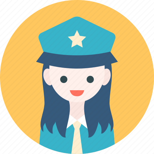 Avatar, girl, hat, officer, profile, woman icon - Download on Iconfinder