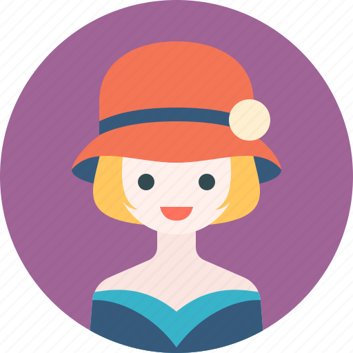 Avatar, girl, hat, profile, woman icon - Download on Iconfinder