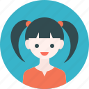 avatar, child, girl, profile, woman