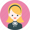 avatar, girl, headband, profile, woman