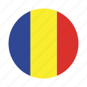 chad, country, flag, flags, national, romania, world